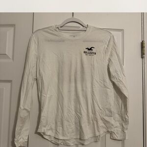 Hollister Women's White Long Sleeve Tee